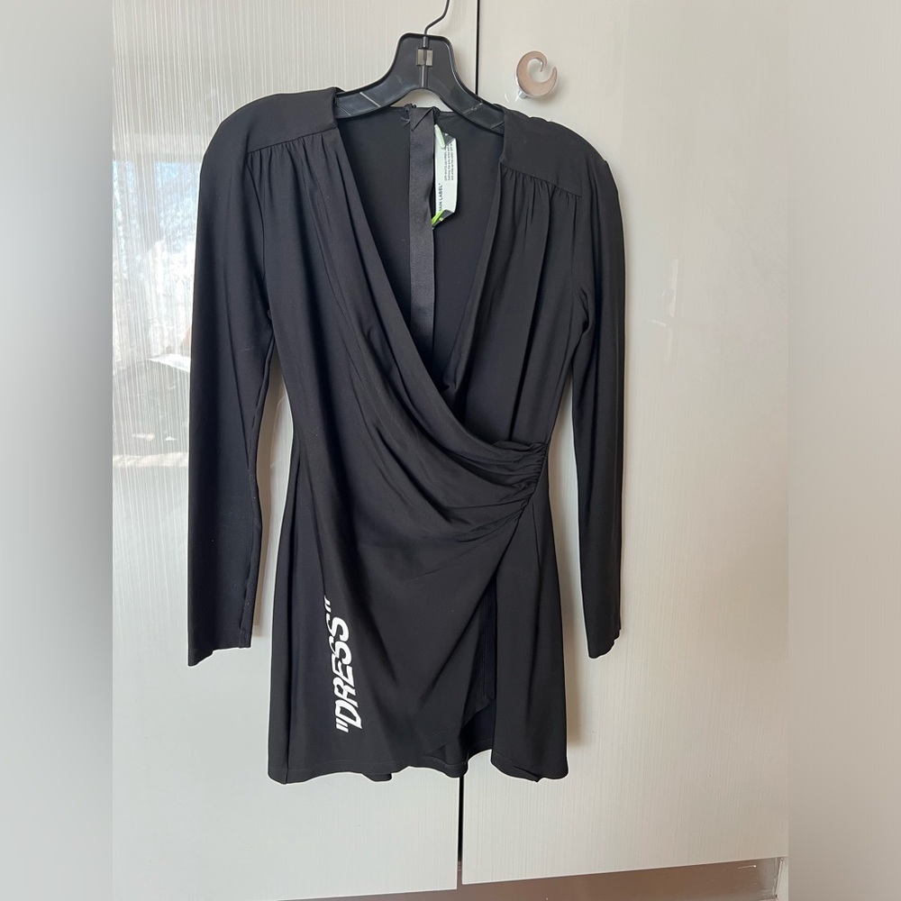 Off White black “dress” logo dress.